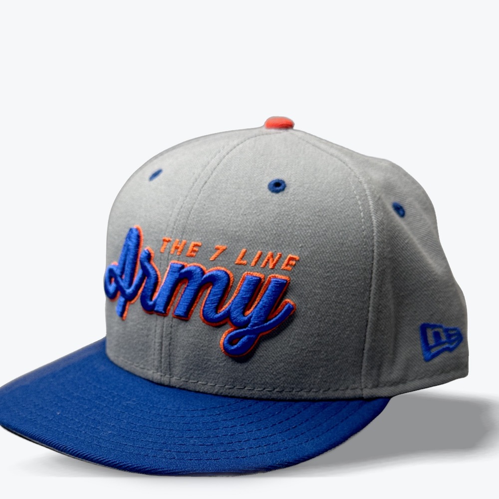 The 7 Line‎ Army New Era 59FIFTY Fitted Hat 7.5 Grey Blue